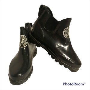 Raincoats for Feet Ankle Rain Boots Black Slip OnUnisex Kids 13